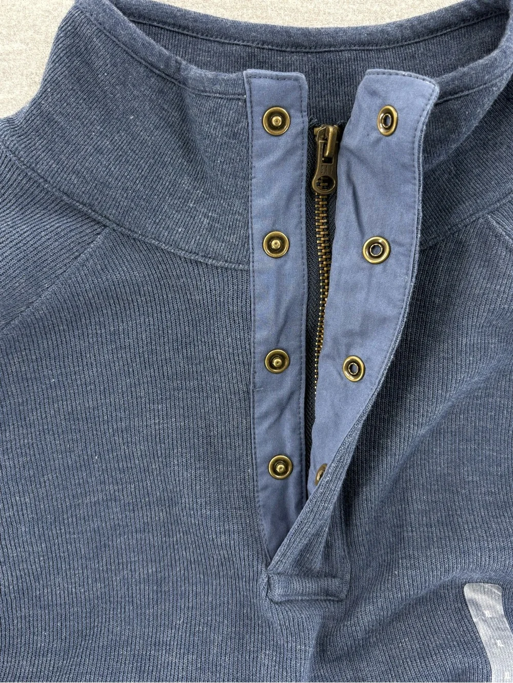 GAP Men's Navy Half-Placket Pullover Sweatshirt